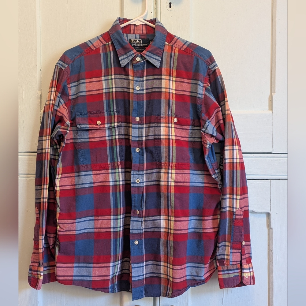 Polo Ralph Lauren Vintage Men's Plaid Shirt - Medium